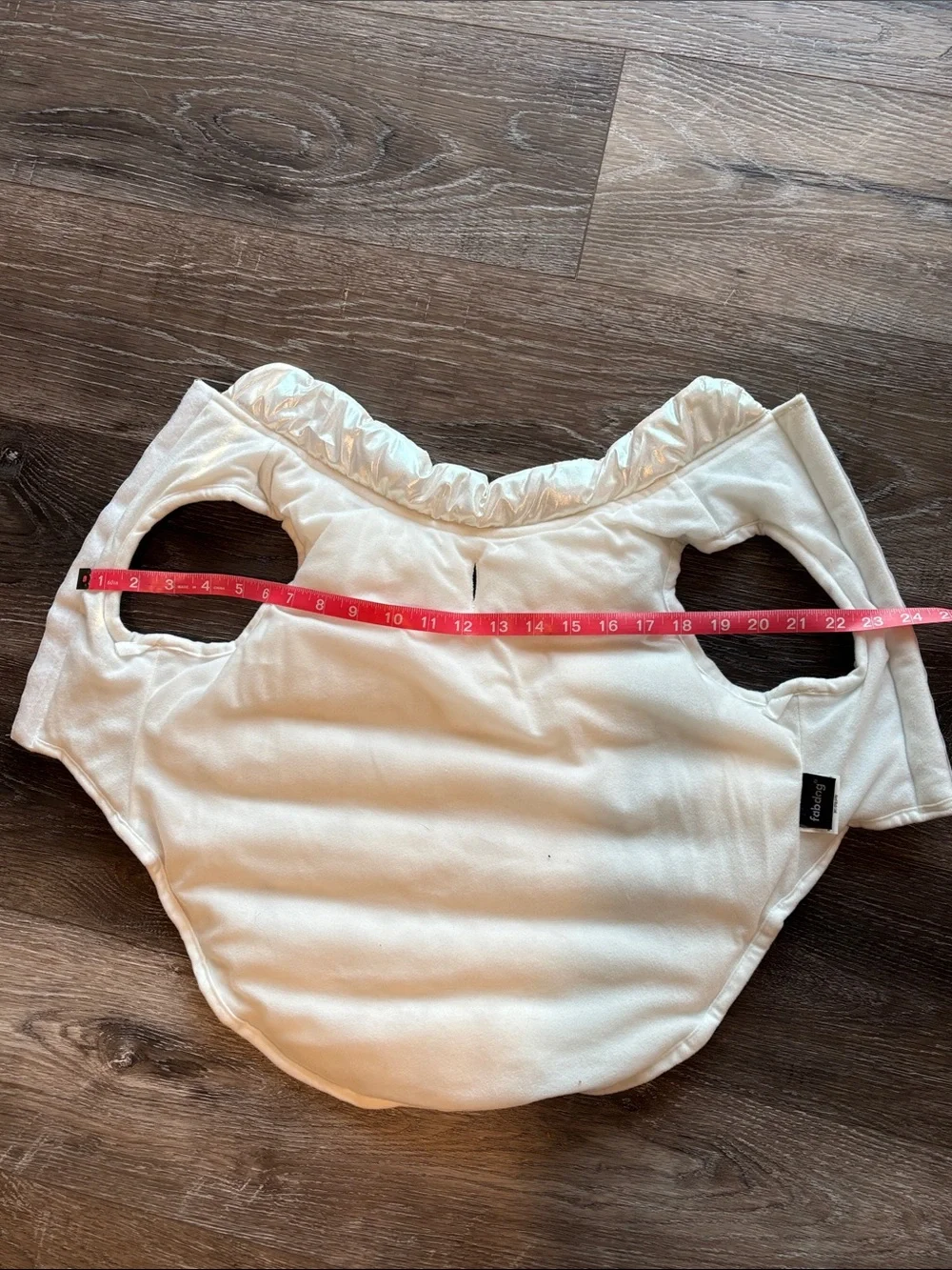 Fabdog Iridescent Cream Dog Puffer Coat Size Large